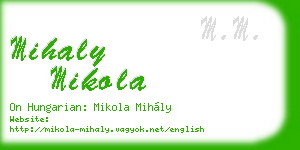 mihaly mikola business card